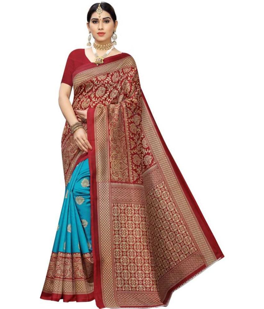     			Vkaran Net Cut Outs Saree With Blouse Piece - Cream ( Pack of 1 )