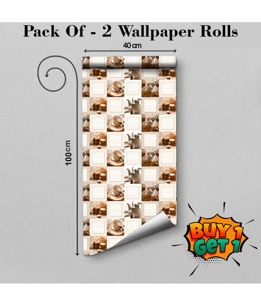     			WallDaddy Foods & Beverages Wallpaper ( 40 x 200 ) cm ( Pack of 2 )