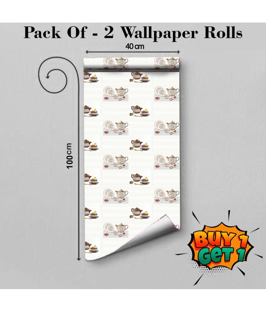     			WallDaddy Foods & Beverages Wallpaper ( 40 x 200 ) cm ( Pack of 2 )