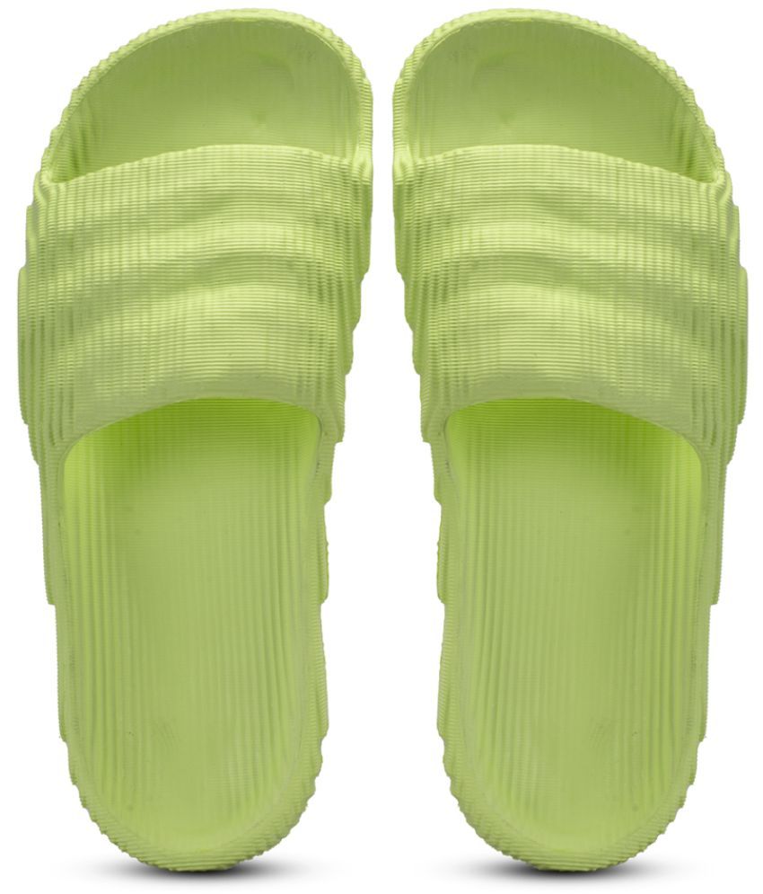     			atom Lime Green Men's Slide Flip Flop