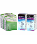 OneTouch Select Plus Test Strips | Pack of 100 Strips with 50 OneTouch UltraSoft Lancets