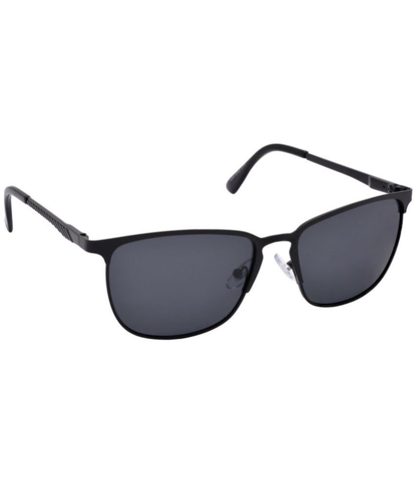     			Hrinkar Black Rectangular Sunglasses ( Pack of 1 )