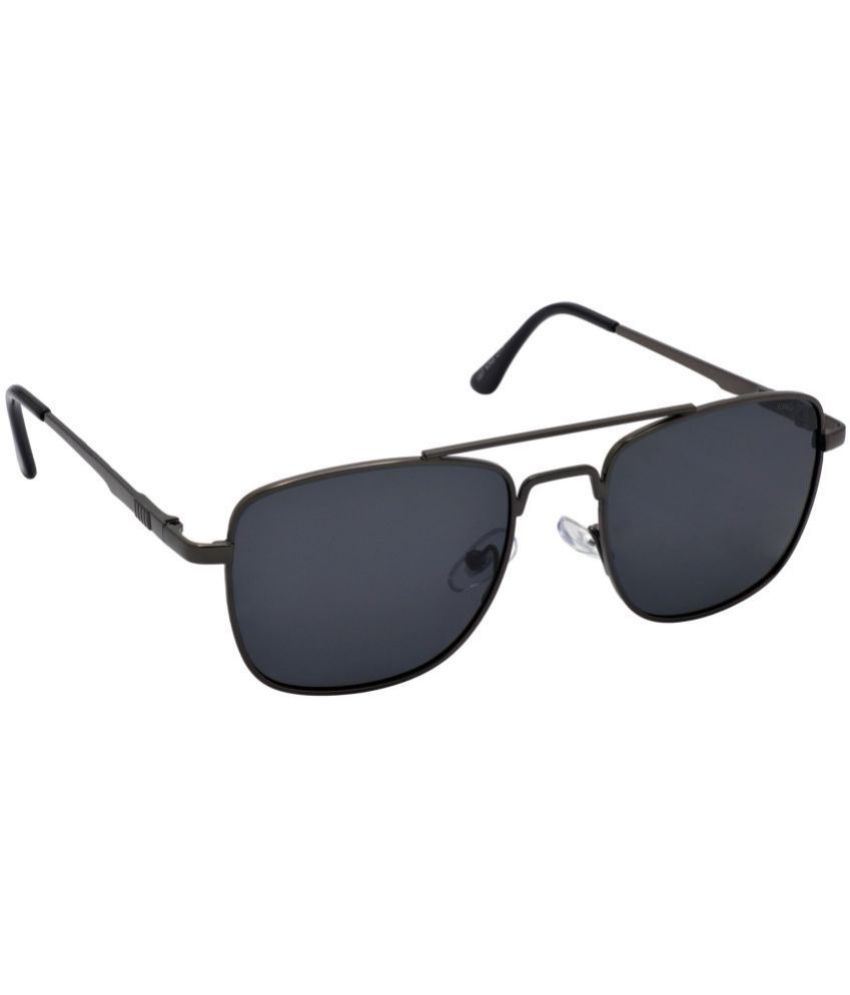     			Hrinkar Dark Grey Rectangular Sunglasses ( Pack of 1 )