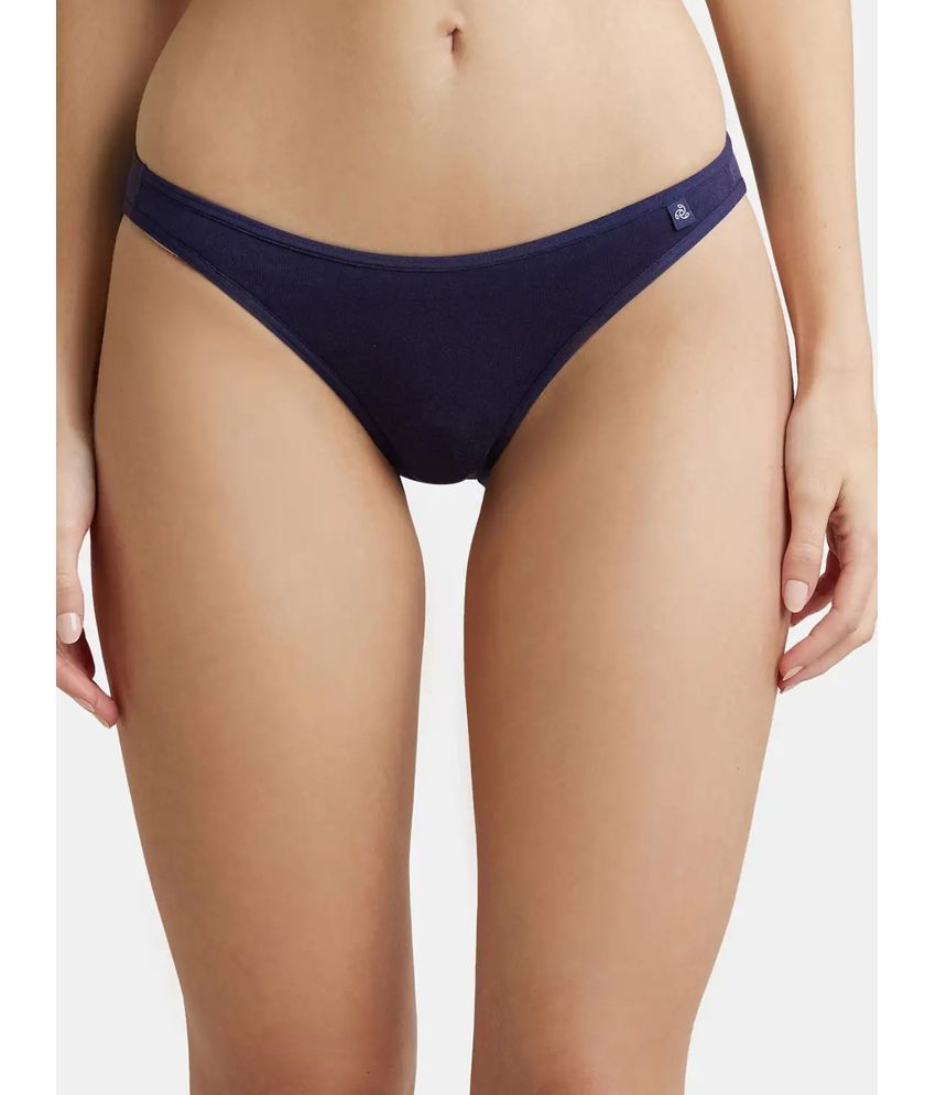     			Jockey SS02 Women Super Combed Cotton Elastane Stretch Low Waist Bikini - Classic Navy