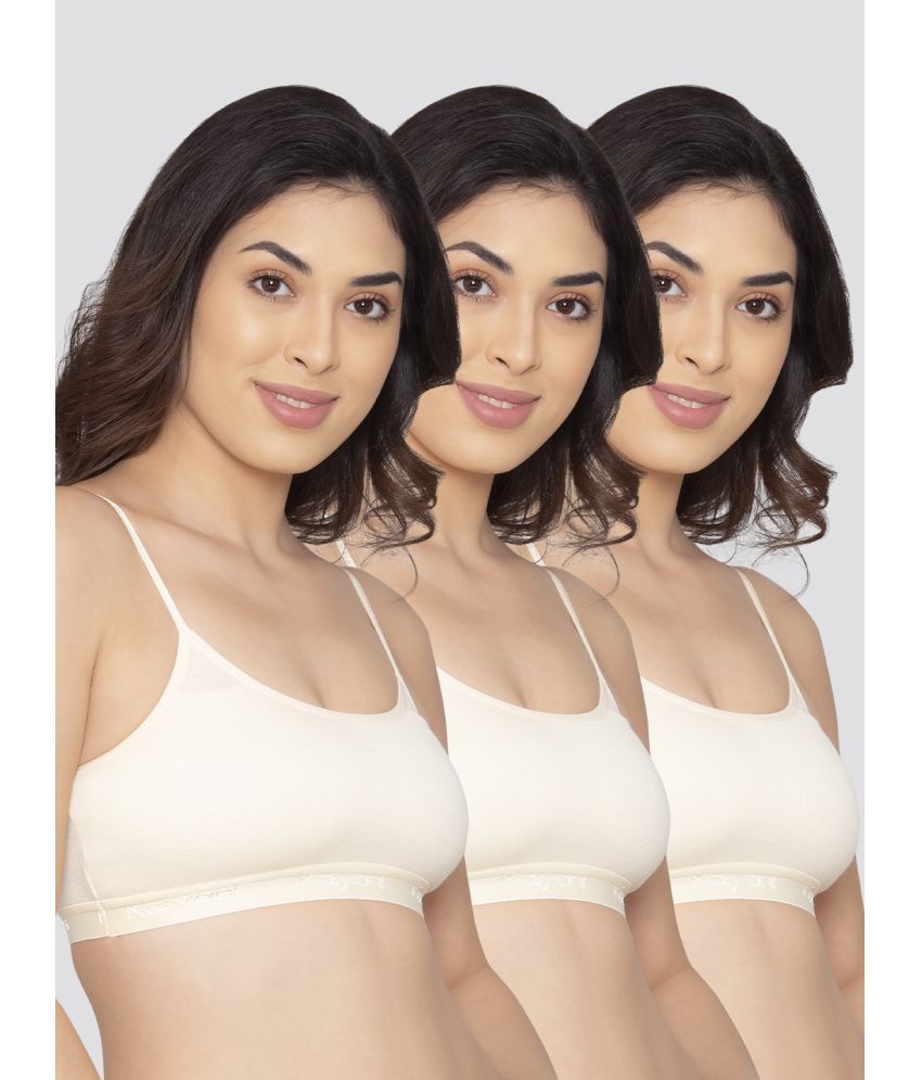     			Kalyani Pack of 3 Cotton Non Padded Women's Teenage Bra ( Beige ) SANORITA