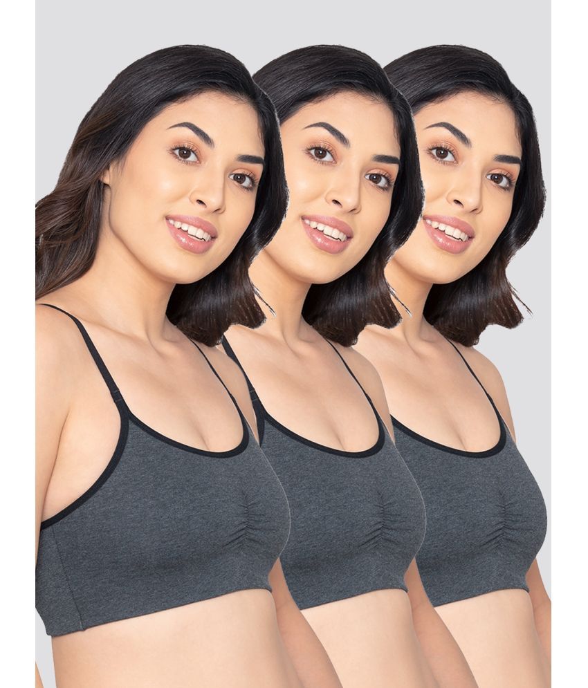     			Kalyani Pack of 3 Lycra Non Padded Women's Teenage Bra ( Black ) IRA