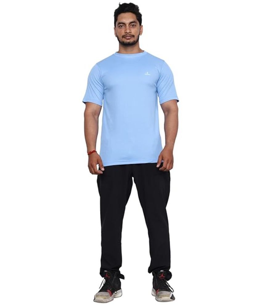     			Longlife Sky Blue Cotton Regular Fit Men's Sports T-Shirt ( Pack of 1 )