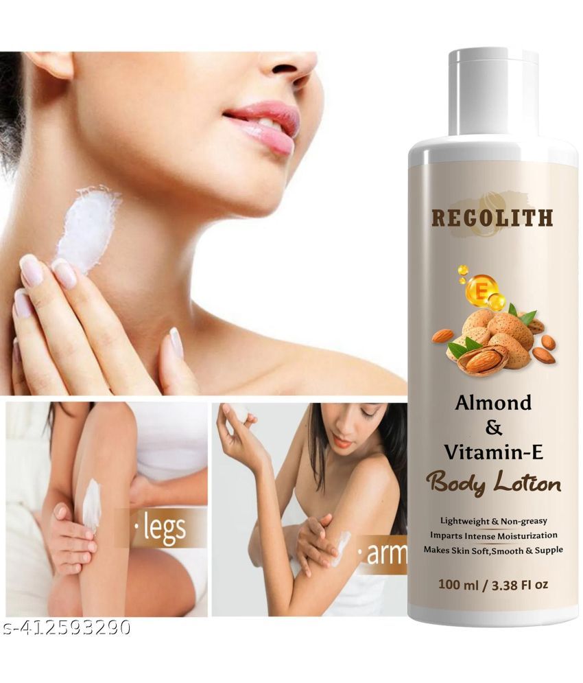     			REGOLITH Almond & Vitamin E Body Lotion For Soft Skin, Intense Mositurization,100 ml (Pack of 1)