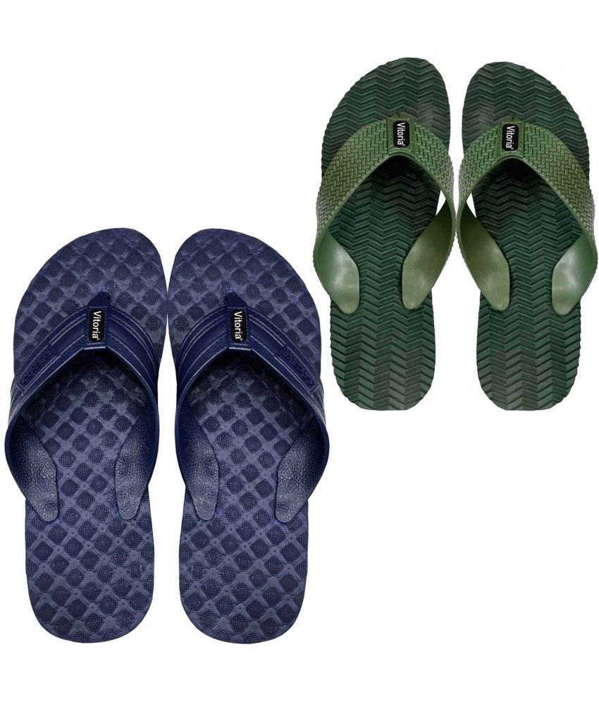     			vitoria Blue Men's Thong Flip Flop