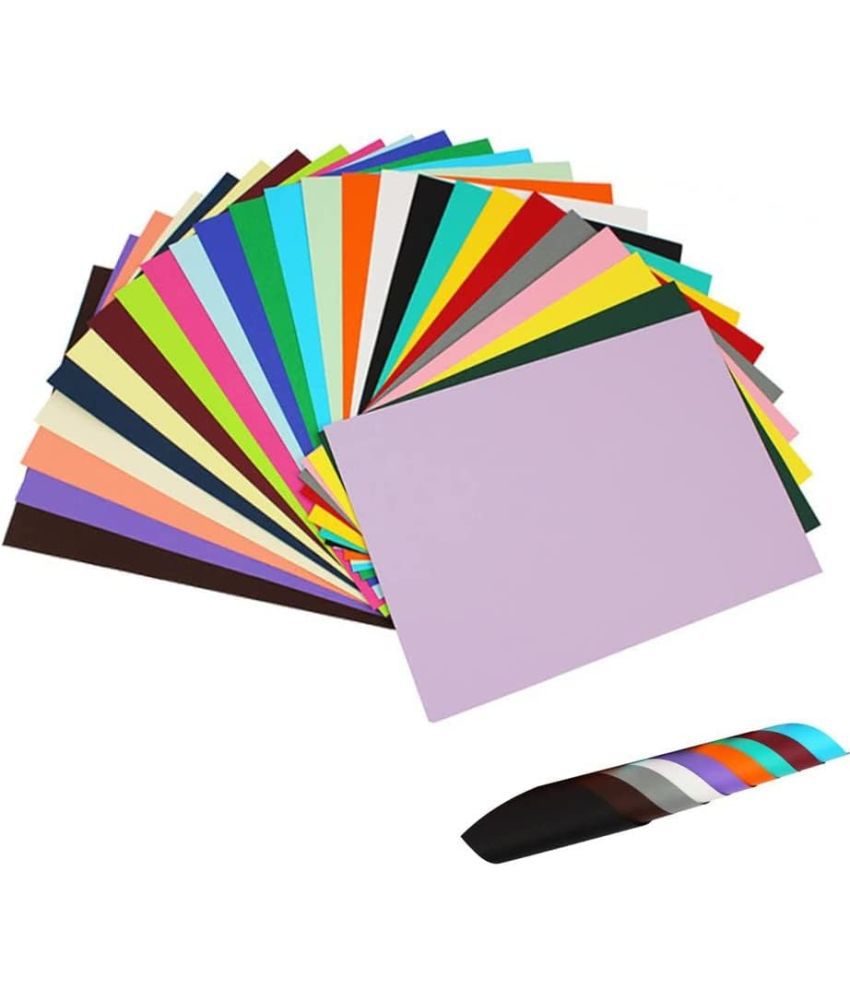     			ECLET 100 pcs Color A4 Medium Size Sheets (10 Sheets Each Color) Art and Craft Paper Double Sided Colored set 279