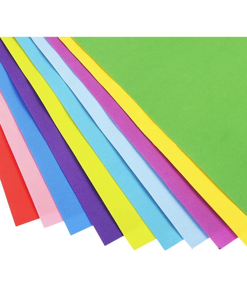     			ECLET 100 pcs Color A4 Medium Size Sheets (10 Sheets Each Color) Art and Craft Paper Double Sided Colored(Length -27.5 cm Width - 20.3 cm) A77