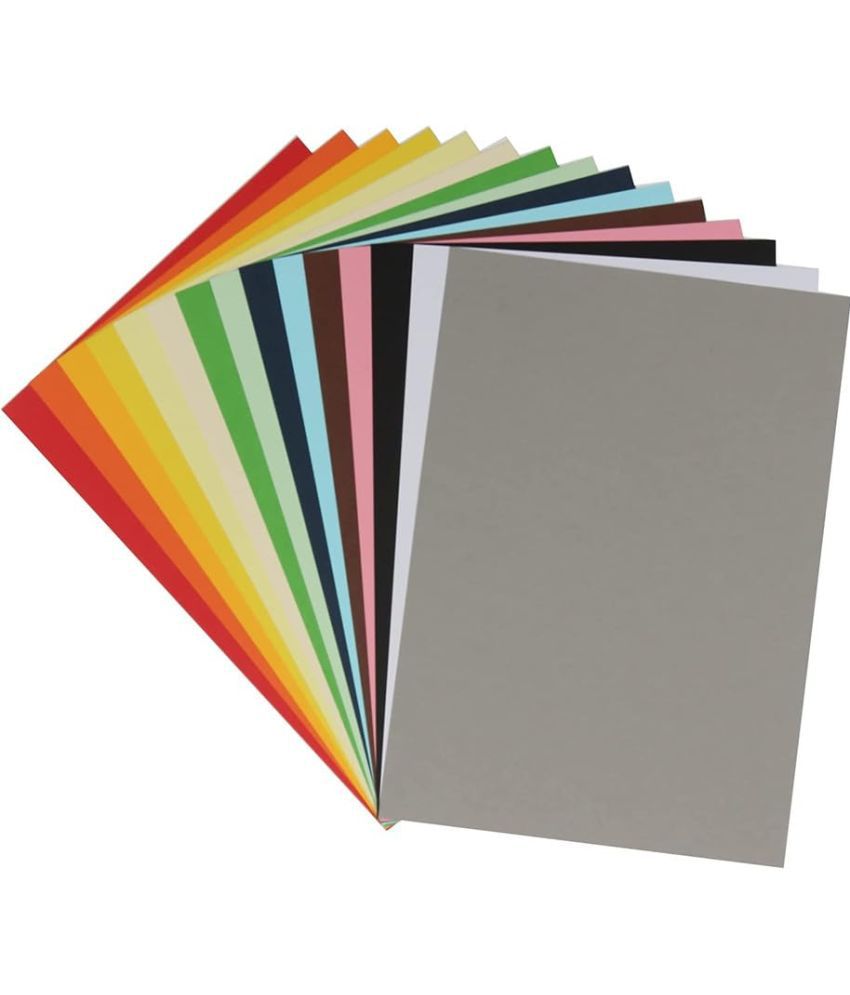     			ECLET 40 pcs Color A4 Medium Size Sheets (10 Sheets Each Color) Art and Craft Paper Double Sided Colored set 85