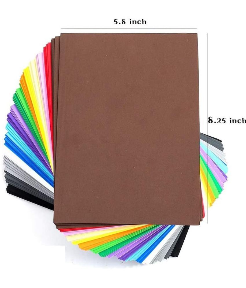     			ECLET 40 pcs Color A4 Medium Size Sheets (10 Sheets Each Color) Art and Craft Paper Double Sided Colored set 316