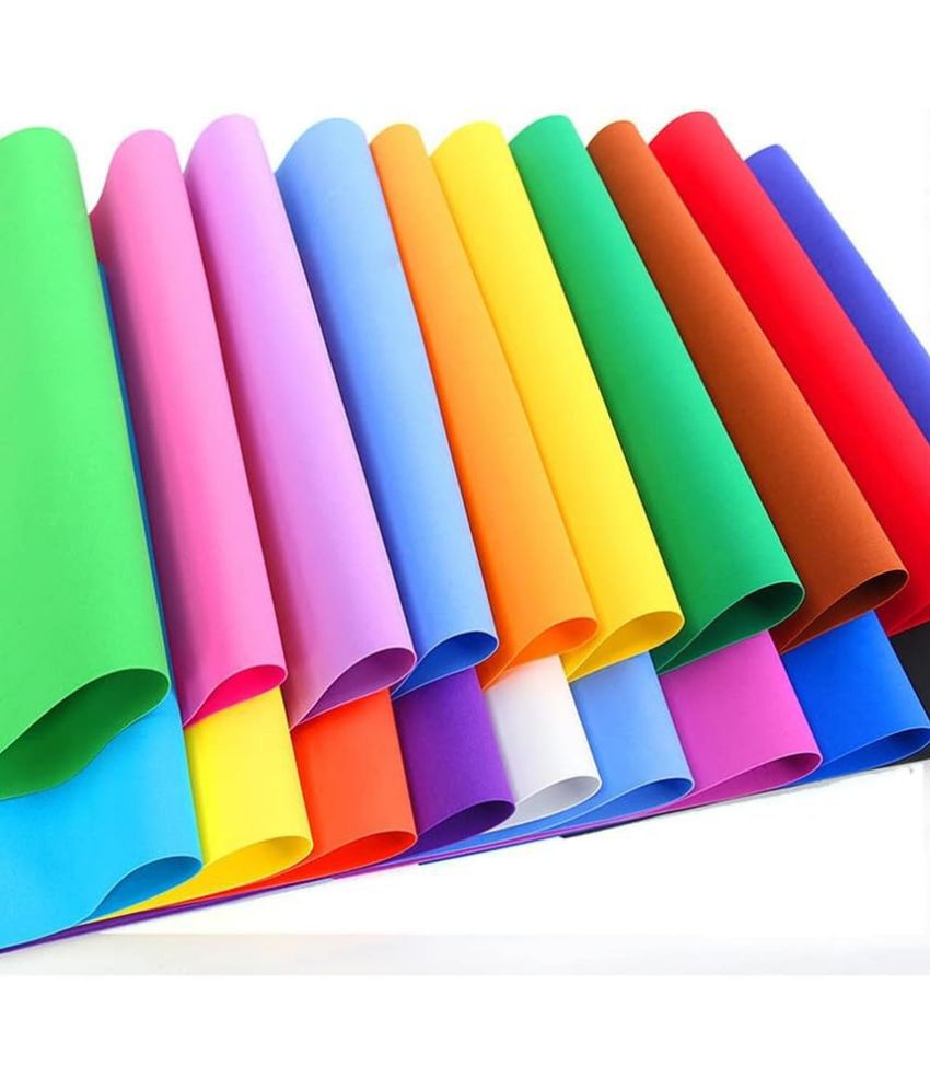     			ECLET 40 pcs Color A4 Medium Size Sheets (10 Sheets Each Color) Art and Craft Paper Double Sided Colored set 64