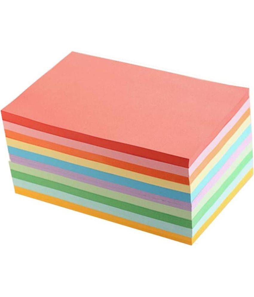     			ECLET 40 pcs Color A4 Medium Size Sheets (10 Sheets Each Color) Art and Craft Paper Double Sided Colored set 13