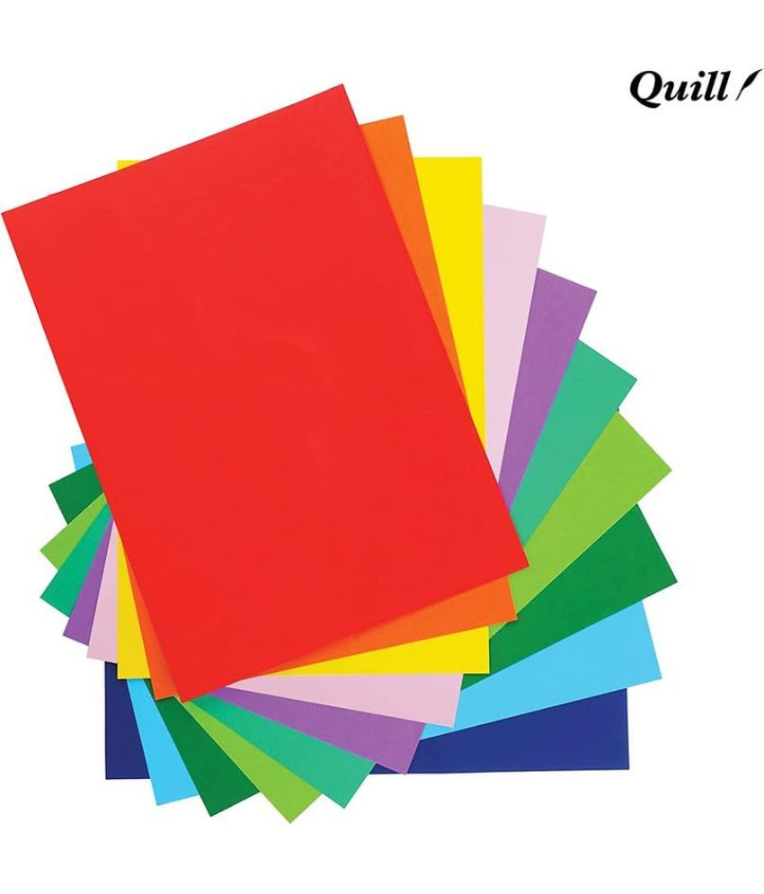     			ECLET 40 pcs Color A4 Medium Size Sheets (10 Sheets Each Color) Art and Craft Paper Double Sided Colored set 75