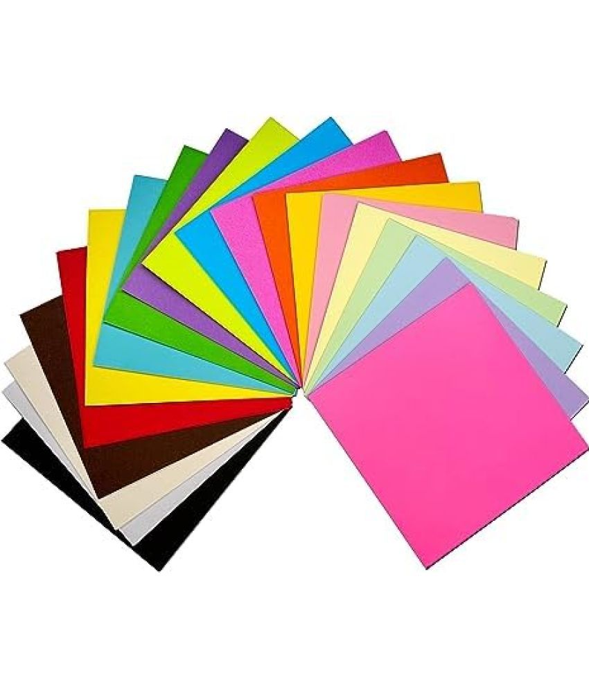     			ECLET Neon Origami Paper 15 cm X 15 cm Pack of 100 Sheets (10 sheet x 10 color) Fluorescent Color Both Side Coloured For Origami, Scrapbooking, Project Work.61