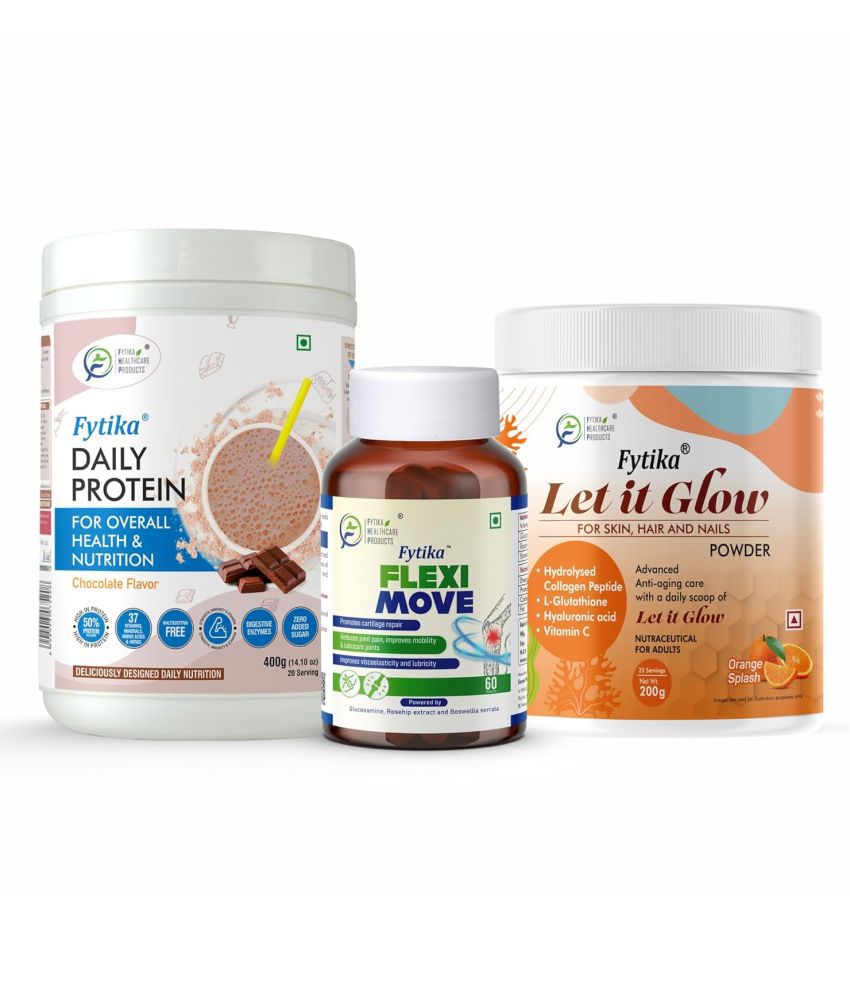     			FYTIKA Protein&Flexi Move&Let it Glow 3 gm Pack of 3