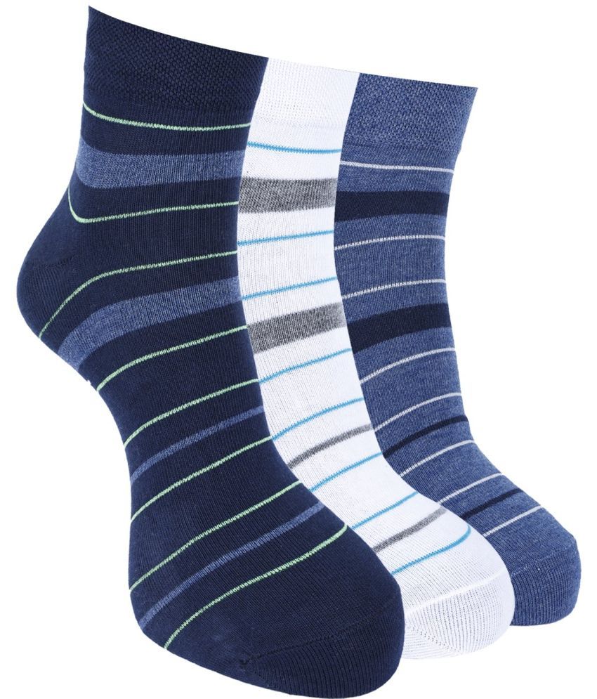     			Force NXT Cotton Blend Men's Striped Multicolor Ankle Length Socks ( Pack of 3 )