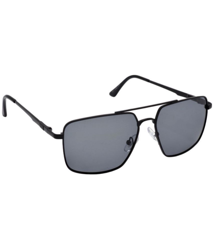     			Hrinkar Black Rectangular Sunglasses ( Pack of 1 )