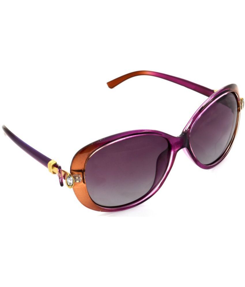     			Hrinkar Purple Rectangular Sunglasses ( Pack of 1 )