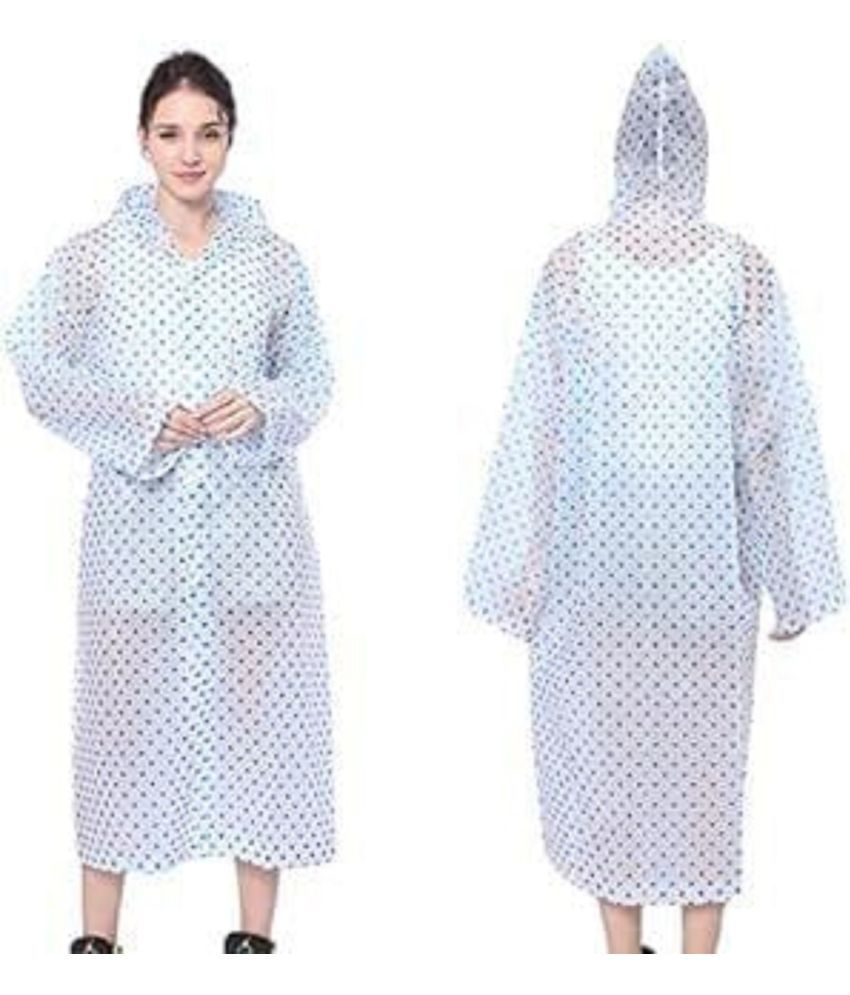     			Infispace Polyester Long Raincoat - Blue