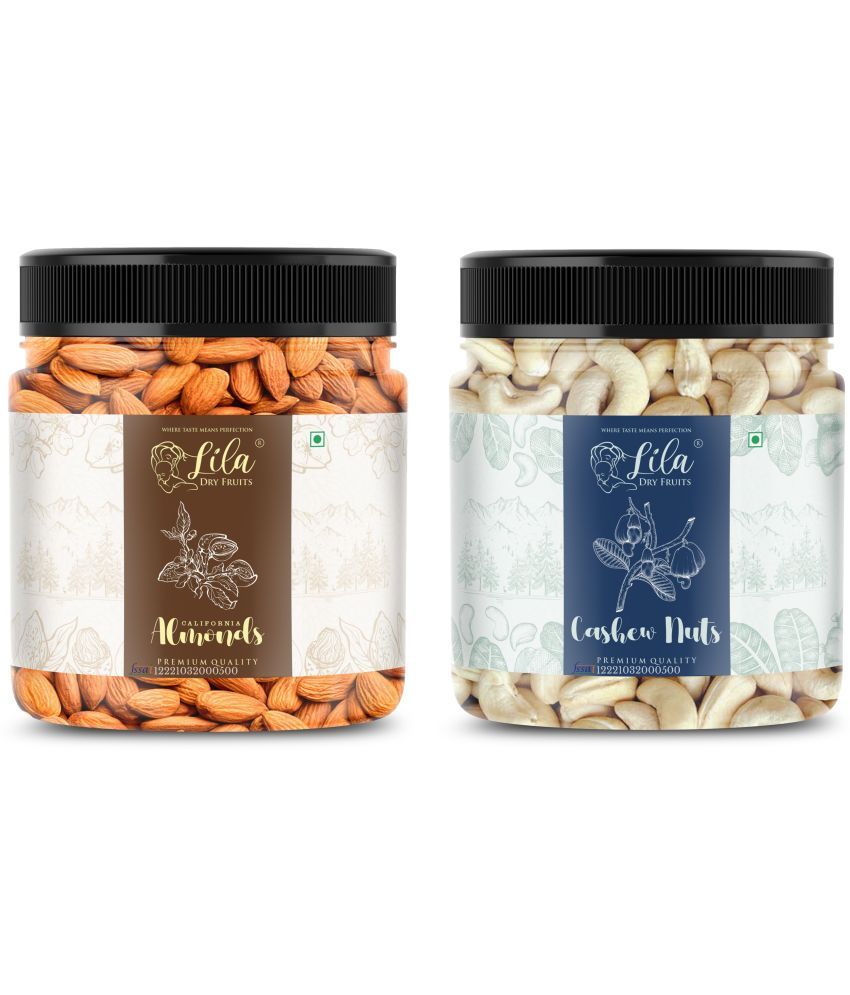     			Lila Dry Fruits Cashew (100gm) & Almond(100gm) Combo | Kaju Badam Combo