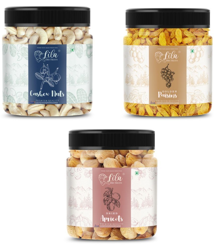     			Lila Dry Fruits Cashew (250gm), Green Raisin(250 gm) & Apricot(250 gm) Combo | Dry Fruits Combo