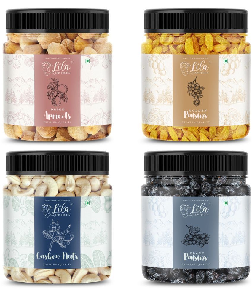     			Lila Dry Fruits Cashew(250gm), Green Raisin(250gm), Black Raisin(250gm), Apricots(250gm)