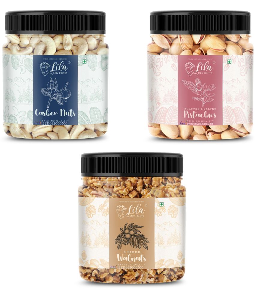     			Lila Dry Fruits Cashew (500gm), Pista(500gm) & Walnut(500 gm) Combo | Kaju Pista Akhrot Combo