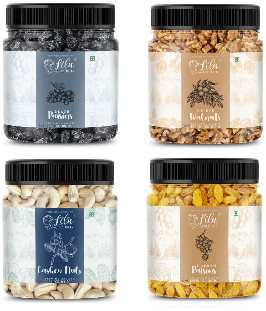     			Lila Dry Fruits Cashew(250gm), Walnut (250gm), Green Raisin (250gm) & Black Raisin(250 gm)