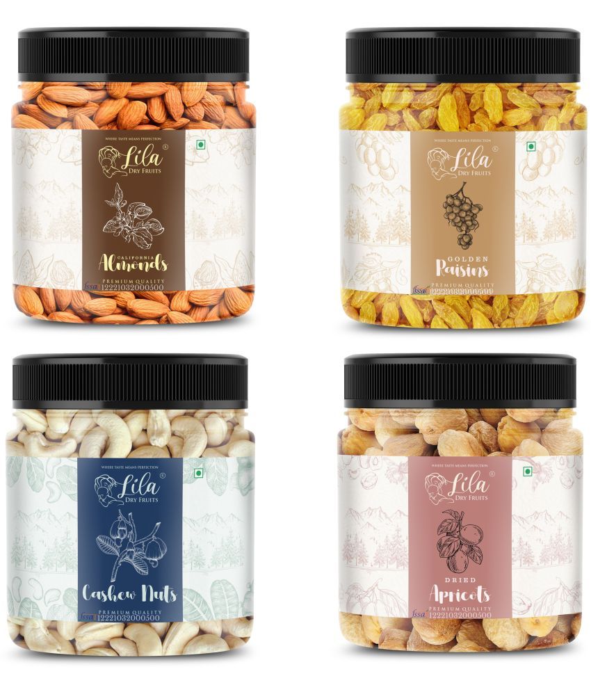     			Lila Dry Fruits Cashew(250gm), Almond (250gm), Green Raisin (250gm) & Apricots(250 gm)