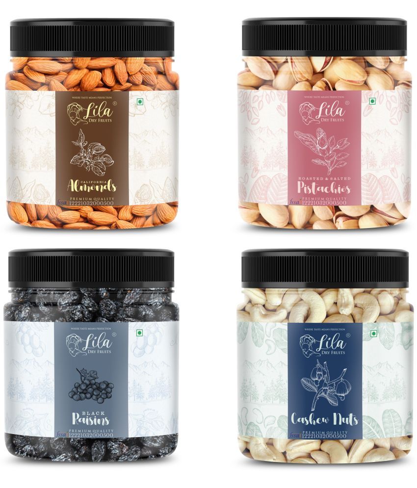     			Lila Dry Fruits Cashew(250gm), Almond (250gm), Pistachios (250gm) & Black Raisin(250 gm)