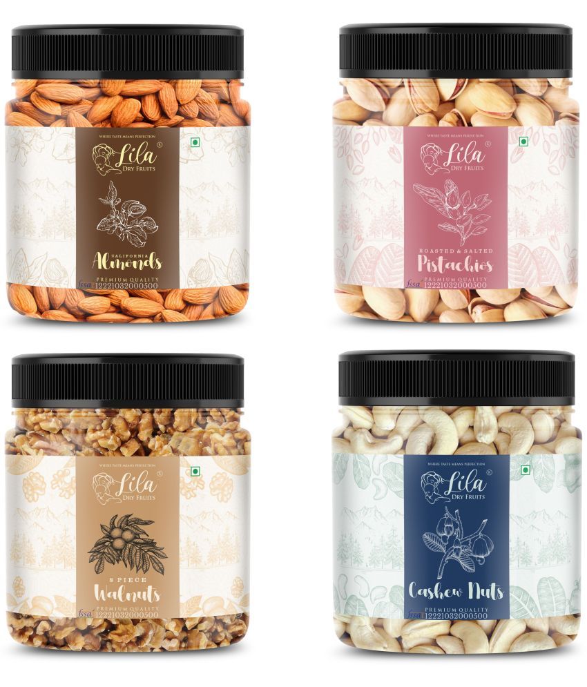     			Lila Dry Fruits Cashew(100gm), Almond (100gm), Walnut (100gm) & Pistachios(100 gm)