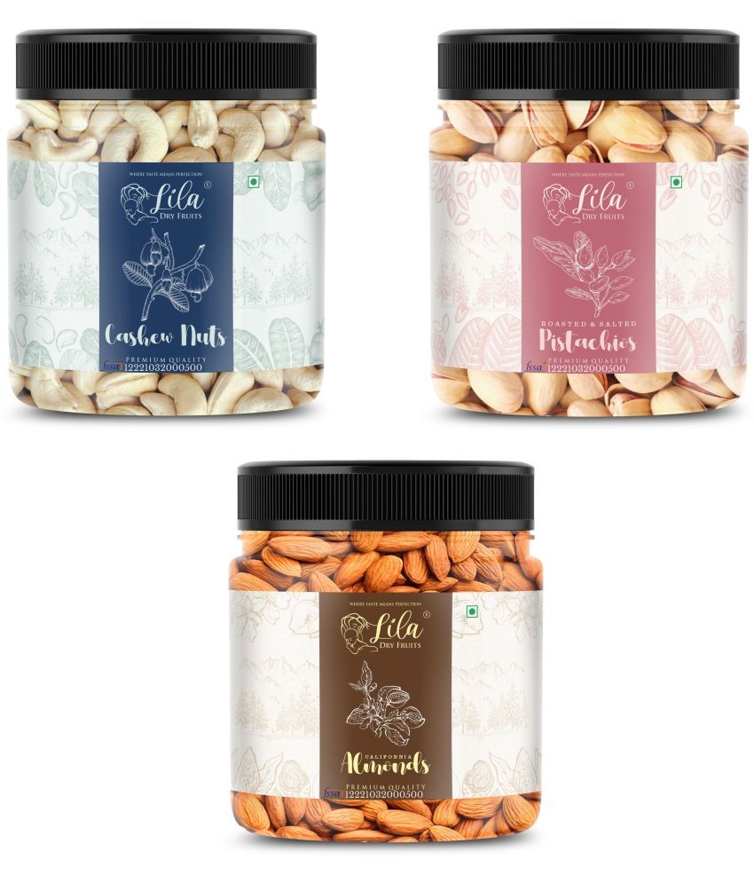     			Lila Dry Fruits Cashew (500gm),Almond(500gm) & Pistachios(500 gm) Combo | Kaju Badam Pista Combo