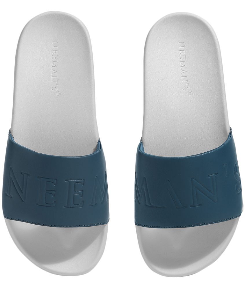     			Neeman's White Men's Slide Flip Flop