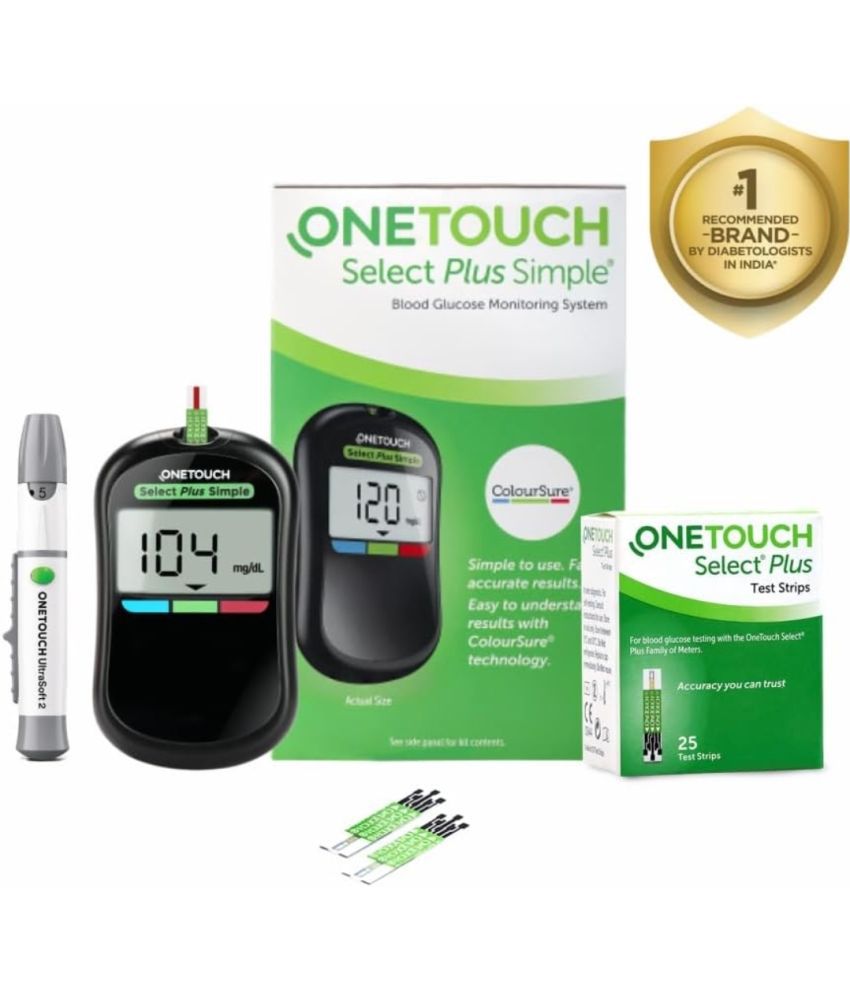     			OneTouch Select Plus Glucometer with 25 Test Strips Glucometer