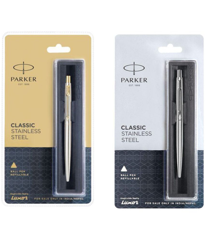     			Parker Classic Stainless Steel Ct & Gt Ball Pen