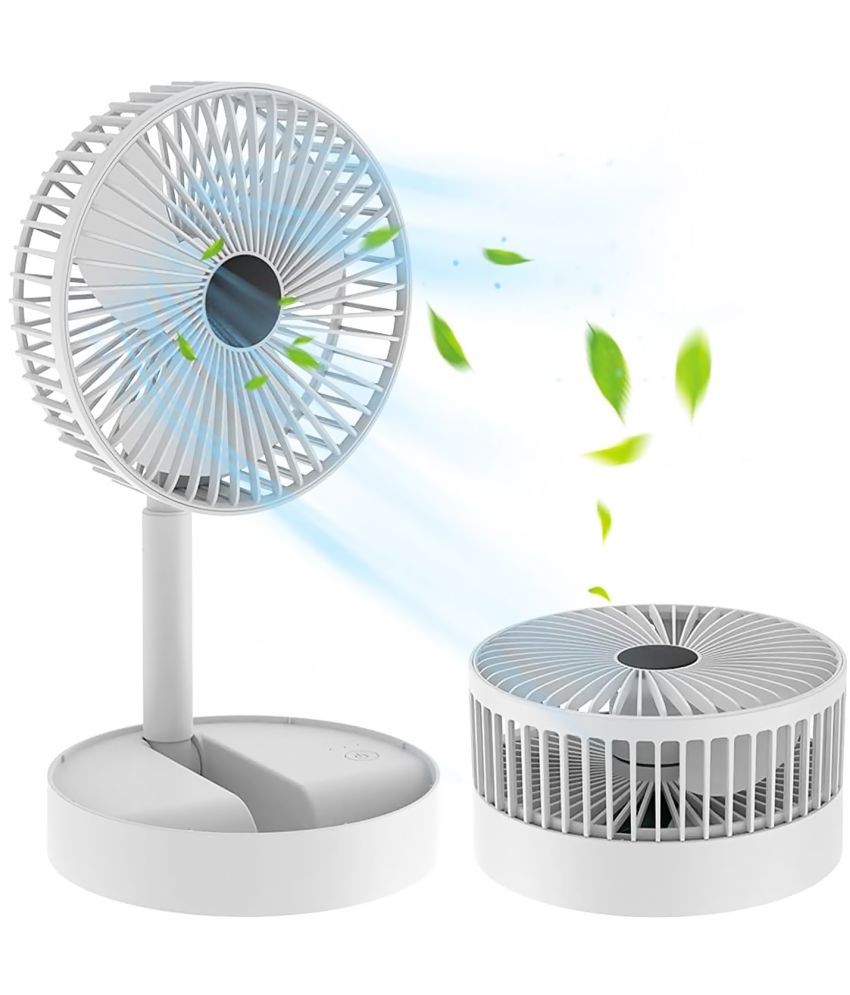     			Portable Low Noise Fan With 3 Speed Modes rechargeable battery.