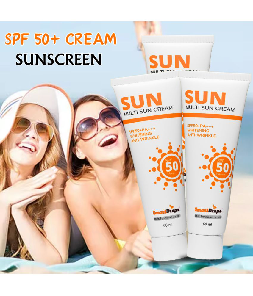     			Smartdrops SPF 15 Sunscreen Cream For All Skin Type ( Pack of 3 )
