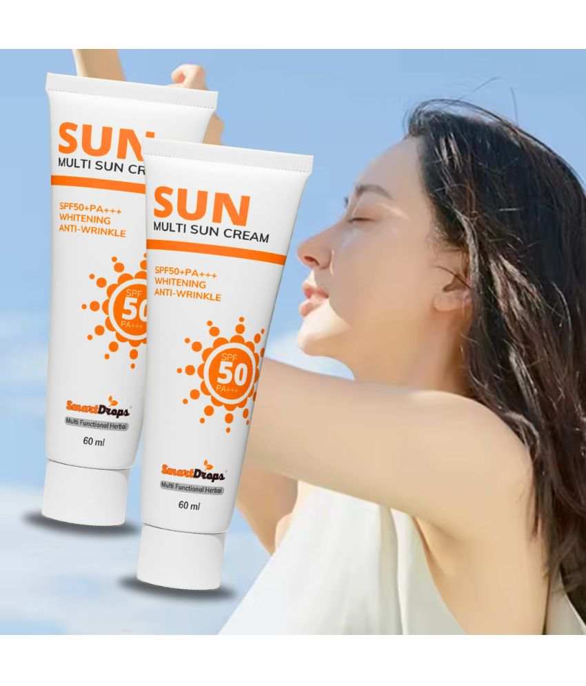     			Smartdrops SPF 15 Sunscreen Cream For All Skin Type ( Pack of 2 )