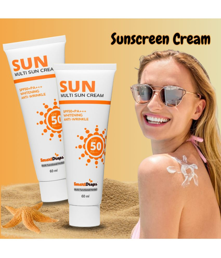     			Smartdrops SPF 15 Sunscreen Cream For All Skin Type ( Pack of 2 )