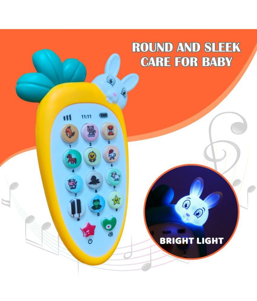     			TOY DEKHO Carrot Tunes MELODY PHONE for kids Musical Mobile Phone For Kids with Animal Sound,Dialer Sound,Ringtones,Lights, Baterry operated,Best Birthday Gift For 3+ Years.