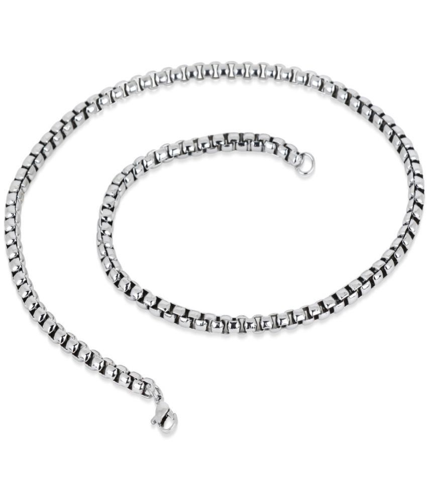     			Thrillz Silver Plated Stainless Steel Chain ( Pack of 1 )