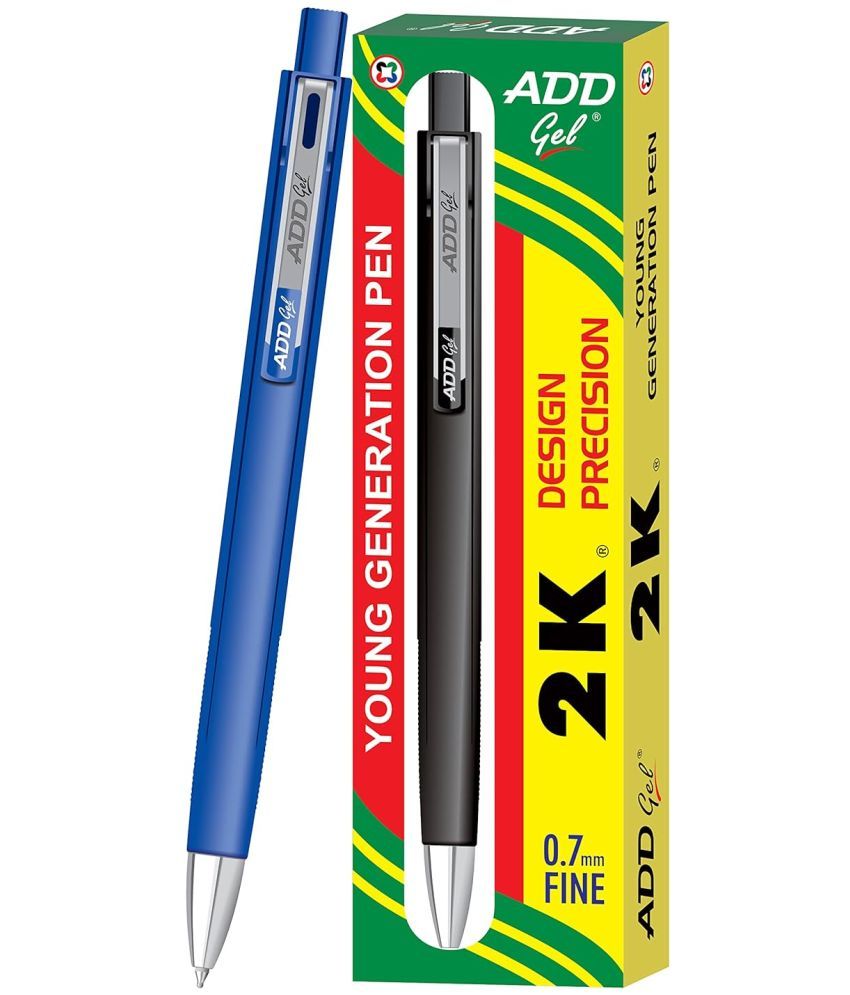     			Add Gel 2K Ball Pen Blue Pack Of 15