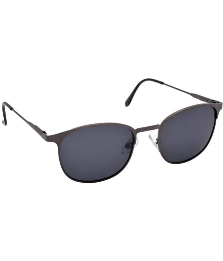     			Hrinkar Dark Grey Oval Sunglasses ( Pack of 1 )