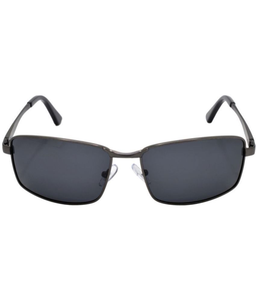     			Hrinkar Dark Grey Rectangular Sunglasses ( Pack of 1 )