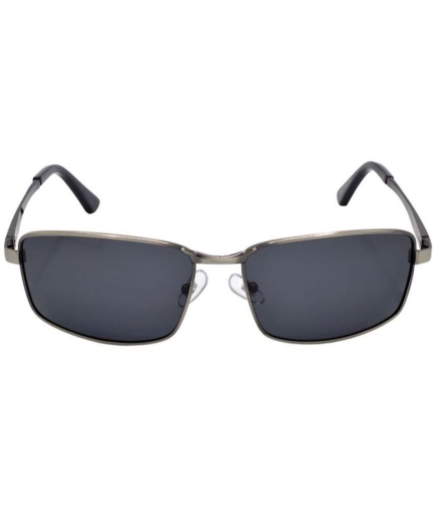     			Hrinkar Dark Grey Rectangular Sunglasses ( Pack of 1 )