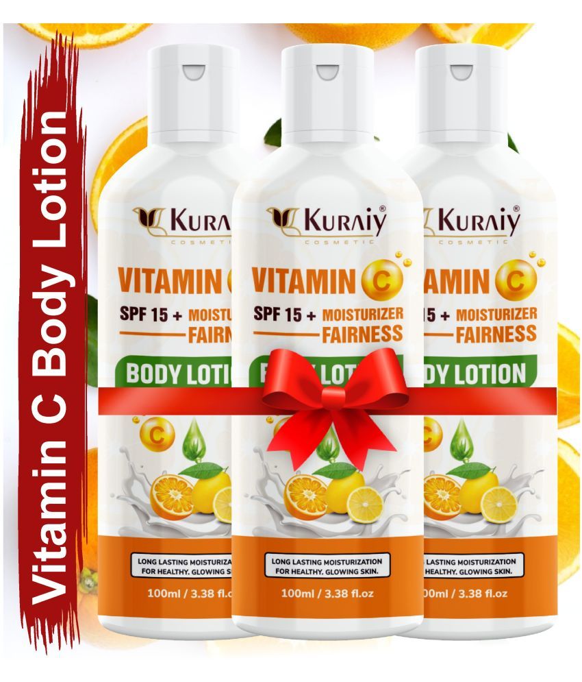     			KURAIY Beautiful Vitamin C Body Lotion Whitening Moisturizing Body Lotion Pack Of 3