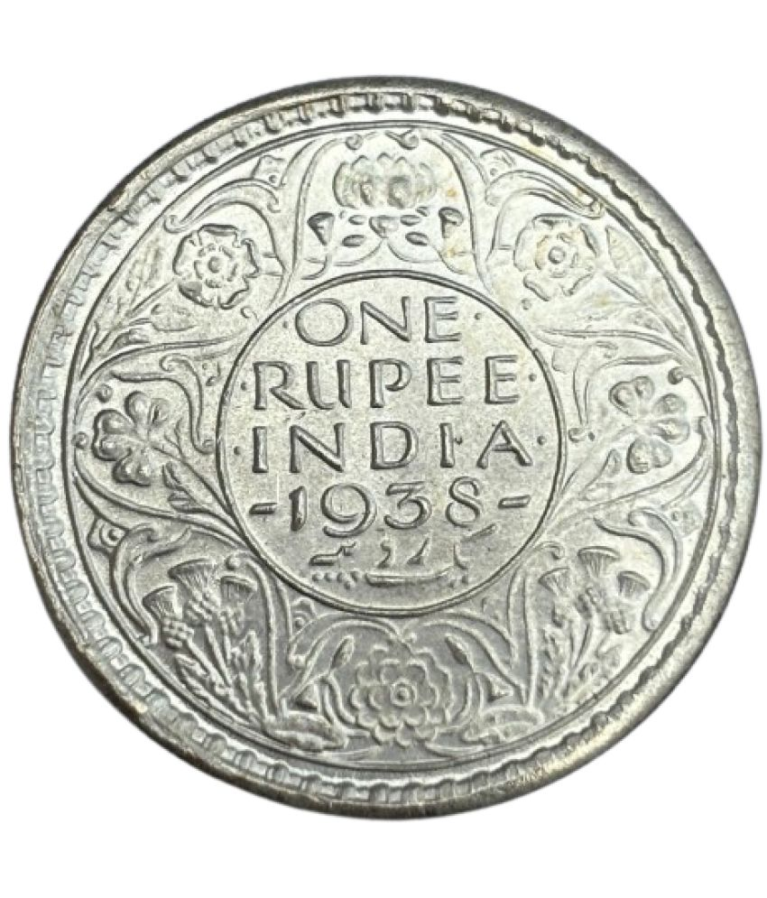     			ONE RUPEE INDIA 1938 GEORGE VI KING EMPEROR RARE COIN